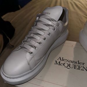 Alexander McQueen Mens white oversized sneakers